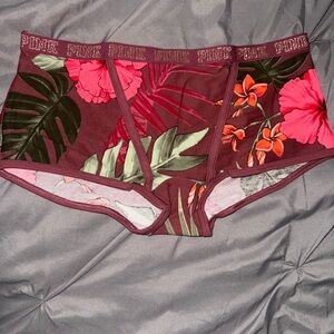 PINK Victoria's Secret Tropical Floral Women's Boy Shorts
